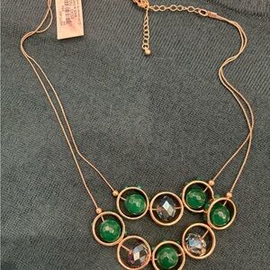 Elegant Green and Gold Necklace